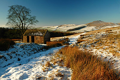 Winter View in Snow of Shutlinsloe
